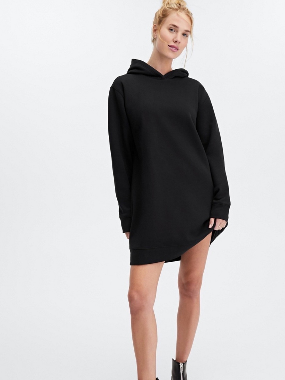 Fabletics Black Hoodie Mini Dress